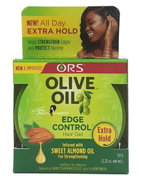 ORS OLIVE OIL EDGE CONTROL EXTRA HOLD W/ SWEET ALMOND OIL - Textured Tech