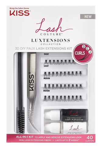 KISS LASH COUTURE LUXTENSIONS 3D DIY LASH EXTENSIONS KIT - Textured Tech