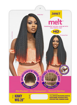 JANET 13X6 KINKY STRAIGHT HAIR WIG 28'