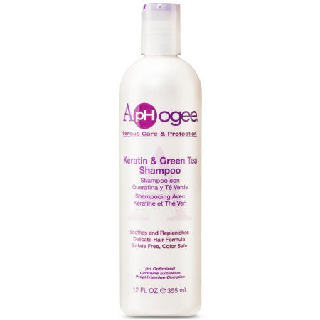 Aphogee Keratin & Green Tea Shampoo (12 fl.oz.) - Textured Tech