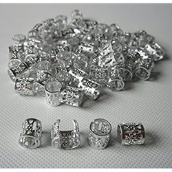 Silver Braid Charm Accessory (short) 48) pack - Textured Tech