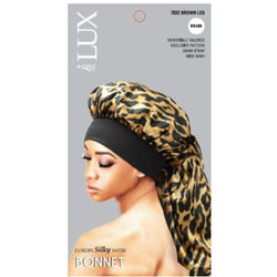 LUX BY QFITT XL BRAID SILKY SATIN BONNET - Textured Tech