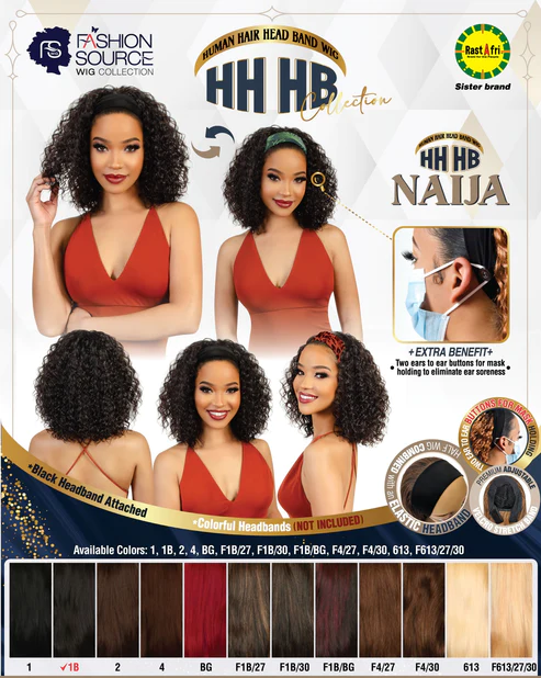 FASHION SOURCE HUMAN HAIR HEAD BAND WIG NAIJA - Textured Tech