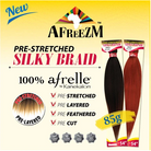 AFREEZM PRESTRETCHED SILKY BRAID 100% KANEKALON (SINGLE PACK) - Textured Tech