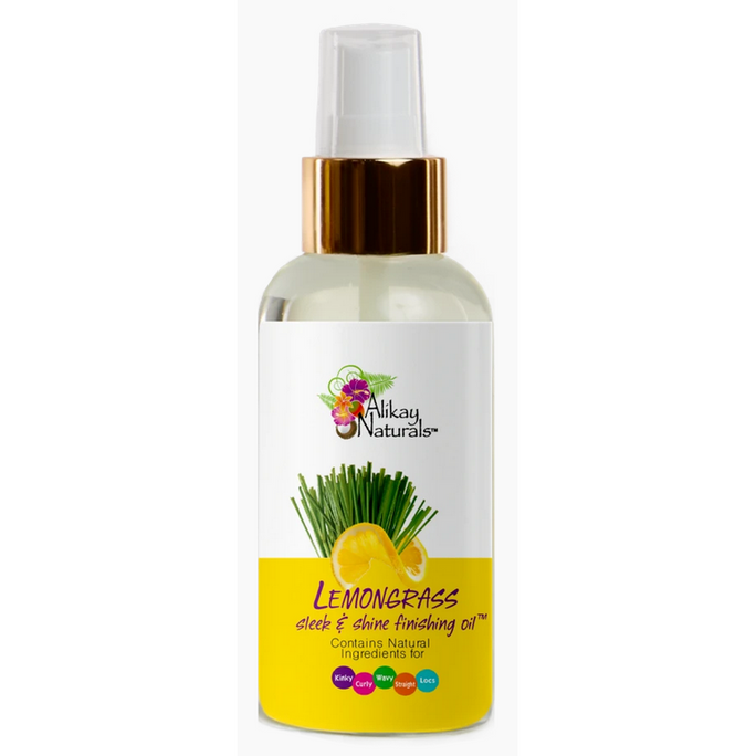 ALIKAY NATURALS LEMONGRASS SLEEK & SHINE FINISHING OIL 4floz - Textured Tech