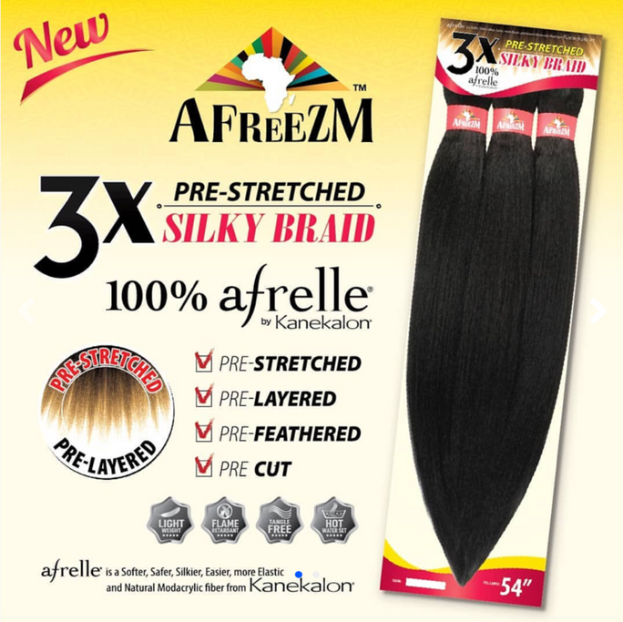 AFREEZM 3X PRESTRETCHED SILKY BRAID MULTI-PACK