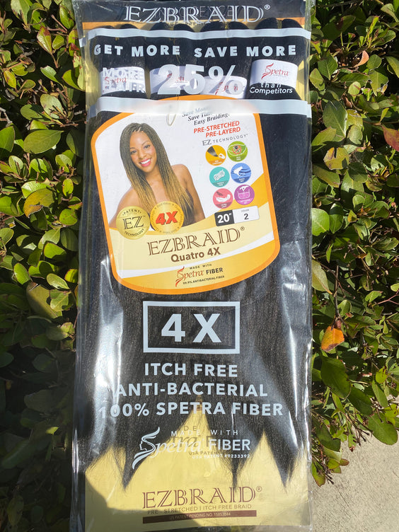 EZ BRAID HAIR 4X 20" Quattro Pack 20" - Textured Tech