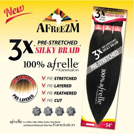 AFREEZM 3X PRESTRETCHED SILKY BRAID MULTI-PACK