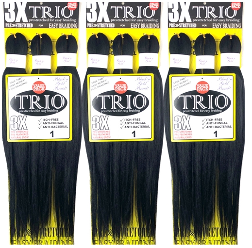 3X TRIO PRESTRETCHED BRAIDING HAIR - Textured Tech