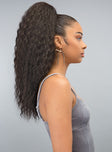 JANET COLLECTION LONG SYNTHETIC DRAWSTRING PONYTAIL - Textured Tech