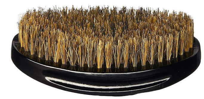 360 POWER WAVE X BOW WOW CURVED PALM BOAR BRUSH - MEDIUM SOFT - Textured Tech