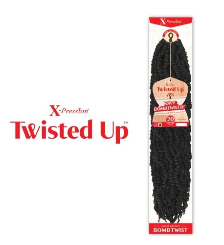 XPRESSION TWISTED UP WAVY BOMB TWIST 18" - Textured Tech