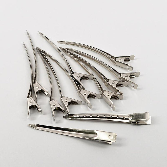 ANNIE ALUMINUM 12 DUCK BILL CLIPS (METAL) - Textured Tech