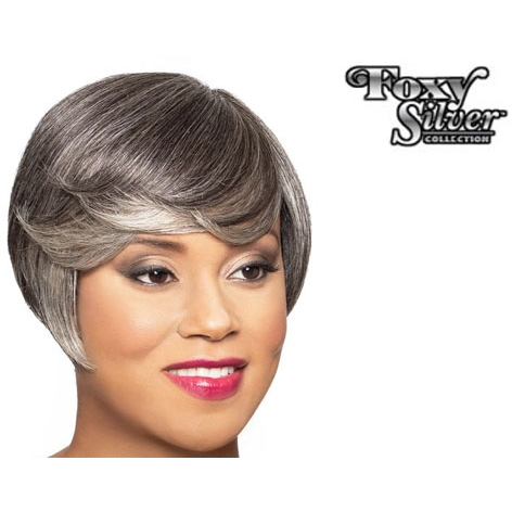 FOXY SILVER HUMAN HAIR WIG - LEONA - Textured Tech