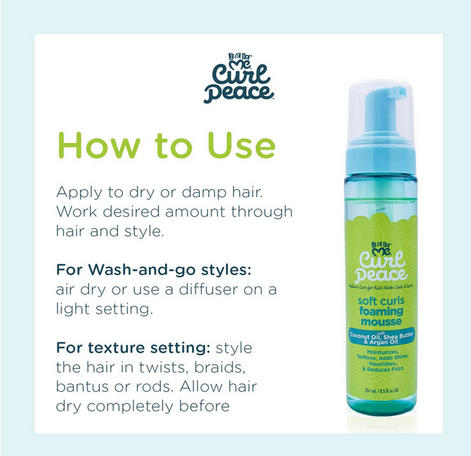 JUST FOR ME CURL PEACE SOFT CURLS FOAMING MOUSSE - Textured Tech