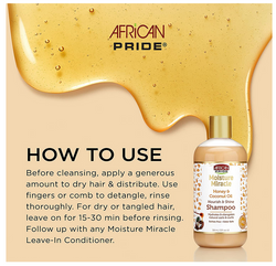 AFRICAN PRIDE MOISTURE MIRACLE SHAMPOO 12 OZ - Textured Tech