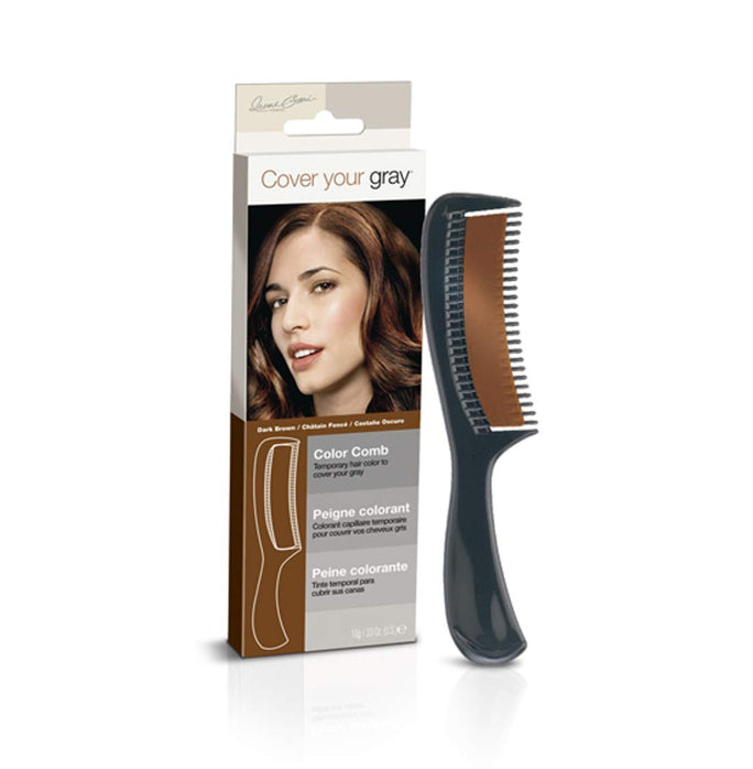 COVER YOUR GRAY COLOR COMB DARK BROWN - Textured Tech