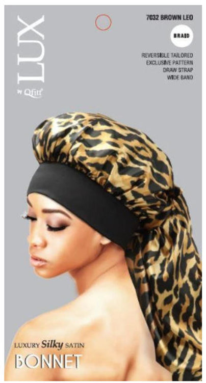 LUX BY QFITT XL BRAID SILKY SATIN BONNET - Textured Tech