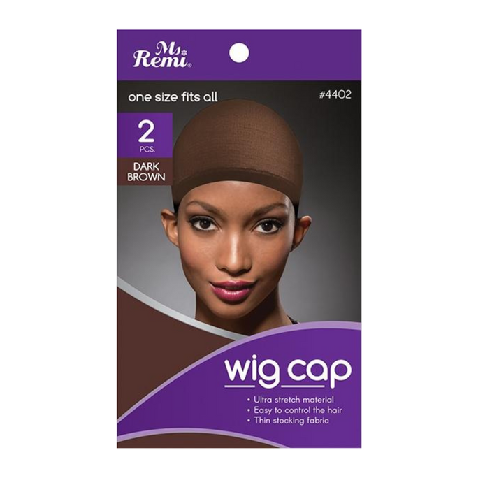 2 PK REMI WIG CAP DARK BROWN #4402 - Textured Tech