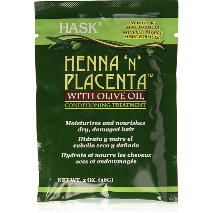 HENNA-N-PLACENTA PACK W/ OLIVE OIL 2 OZ - Textured Tech