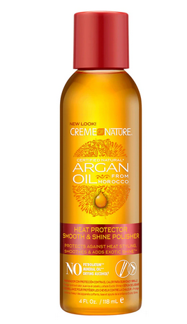 CREME OF NATURE ARGAN OIL HEAT PROTECTOR SMOOTH & SHINE POLISHER 4oz - Textured Tech