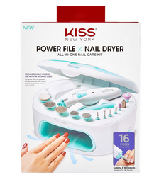 KISS POWER FILE X NAIL DRYER ALL IN ONE NAIL CARE KIT - Textured Tech