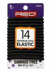 RED BY KISS MAXIMUM HOLD ELASTIC HAIR BANDS 14PC. - Textured Tech